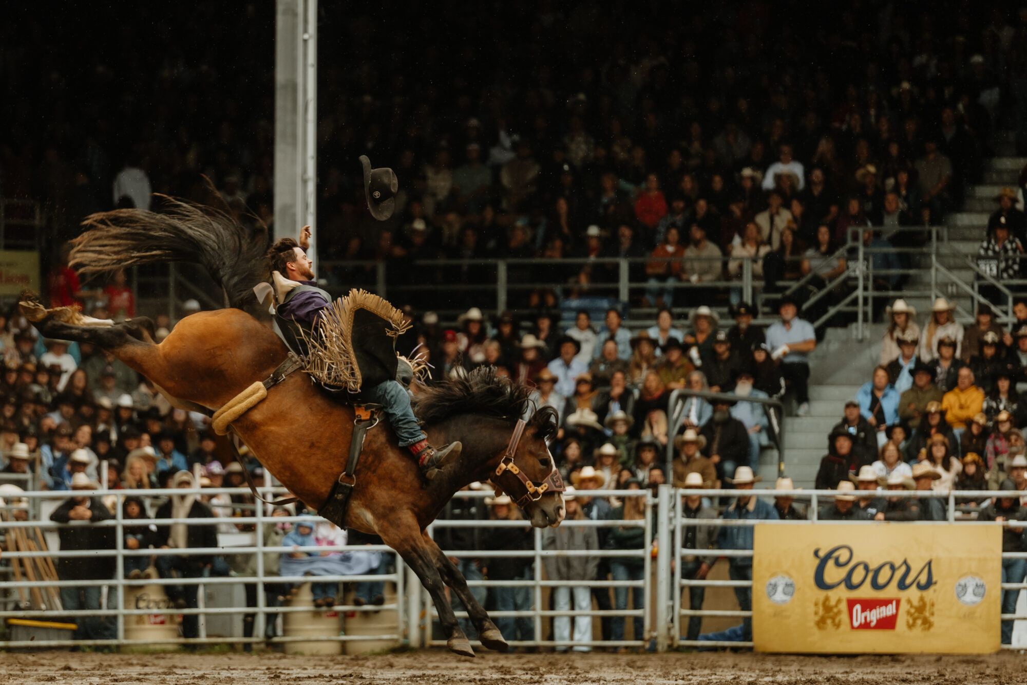 Personne qui fait du rodéo au Festival Western de St-Tite