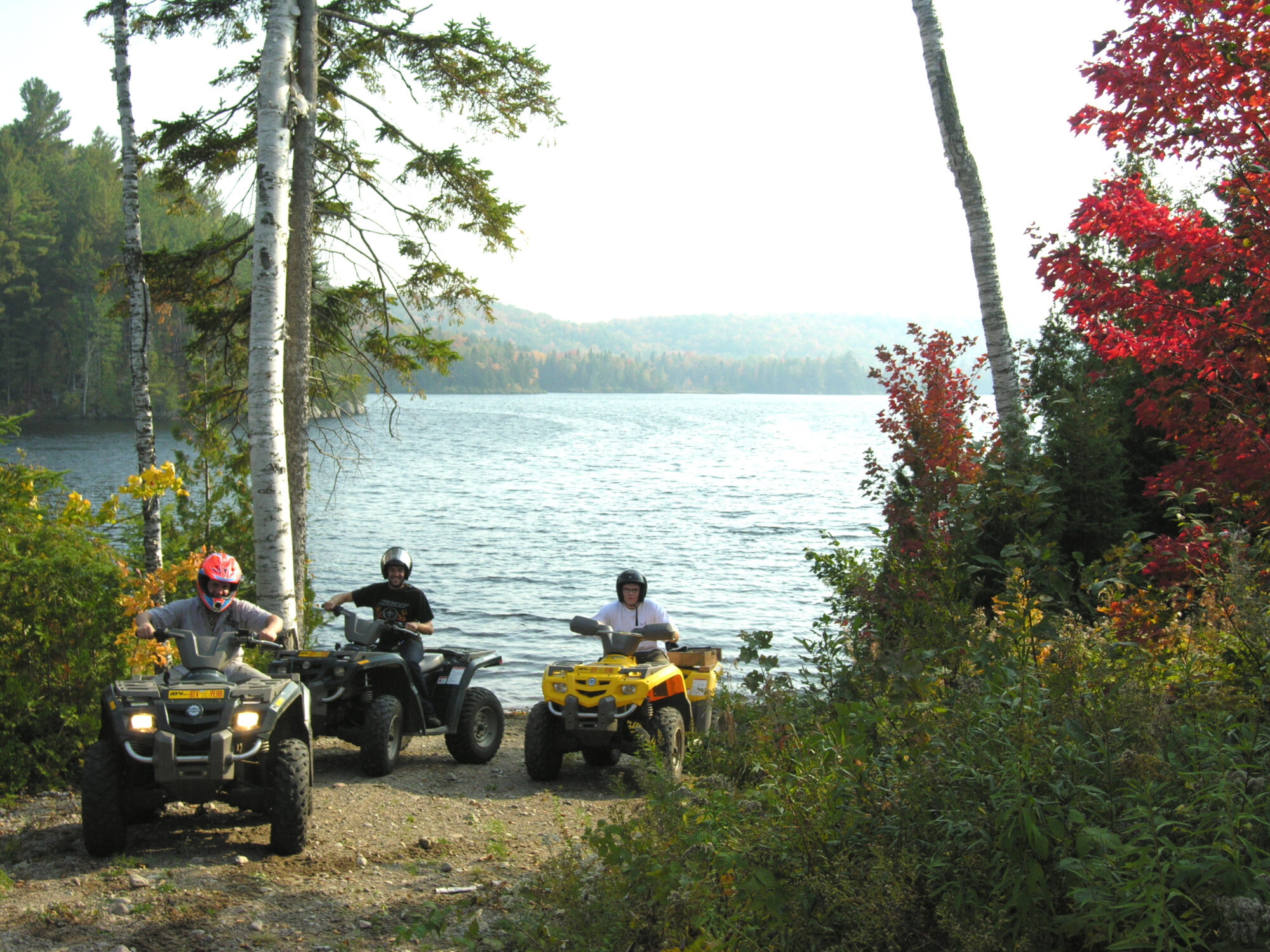 Quad en forêt à l'automne