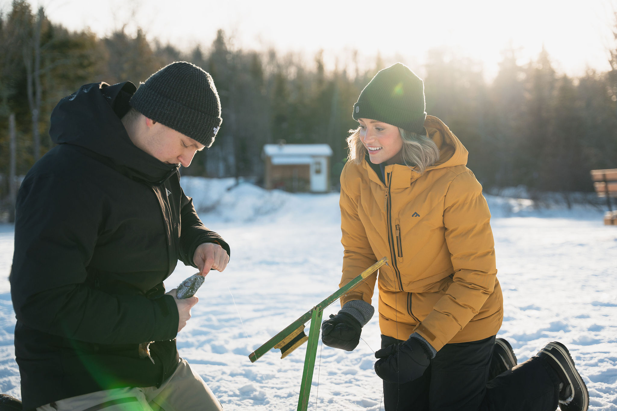 Pêche blanche à l'Auberge Du Lac-a-l'Eau-Claire