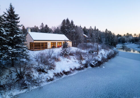Chalet le Payageur en hiver au Baluchon