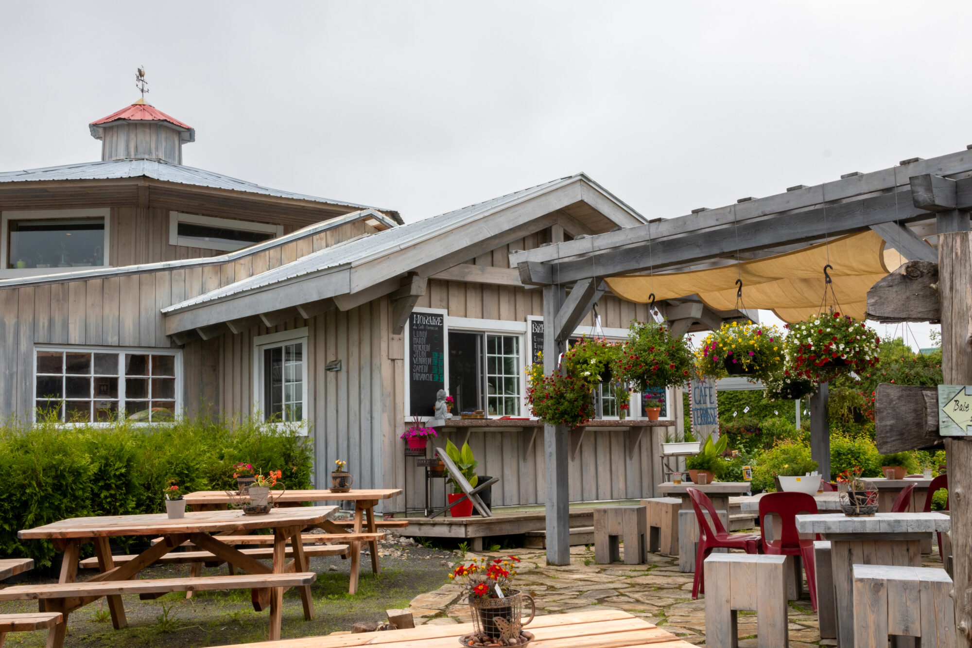 Terrasse au Labyrinthe Coureur des bois