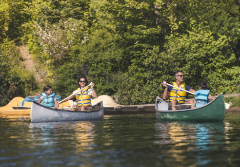 Kayak en famille