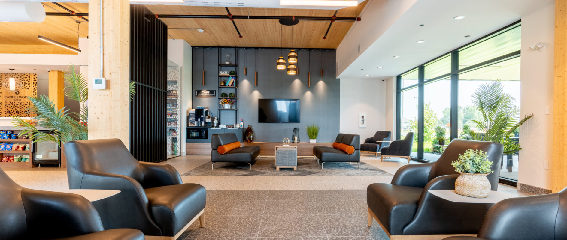 Lobby à l'Hôtel Candlewood Suites à Trois-Rivières