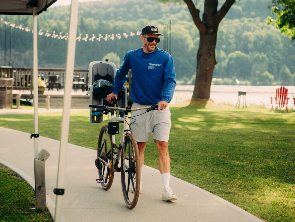 Cycliste au 2800 du Parc